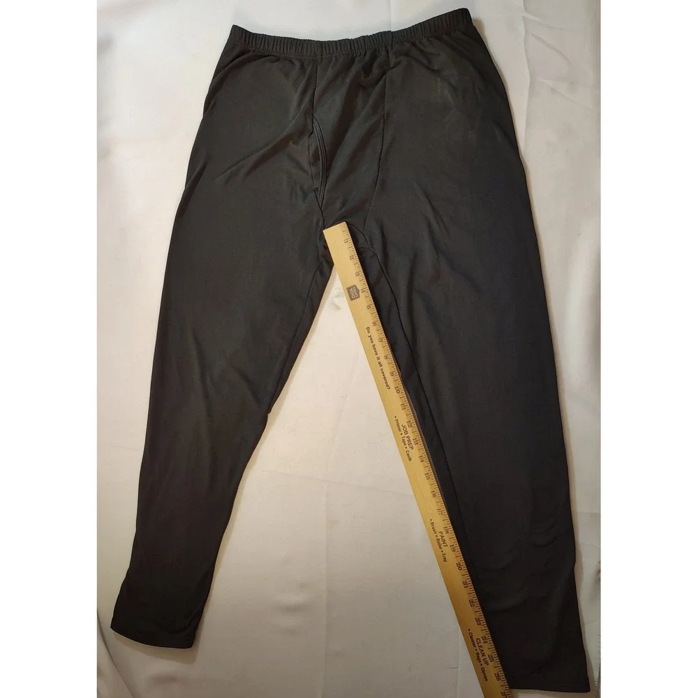 Thermajohn Mens Thermal Leggings Black‎ Base Layer Long Johns 2XL 2423-1035-1012